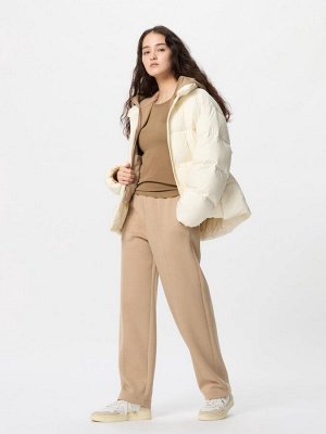 UNIQLO - широкие спортивные штаны с защипами для женщин - 32 BEIGE