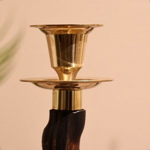 Подсвечник "Лиана" 27,5 см, дерево шишам