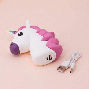 Портативное зарядное устройство Power Bank "Unicorn colored horn"