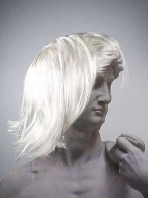 Парик карнавальный "Fancy chic", white (25 см)