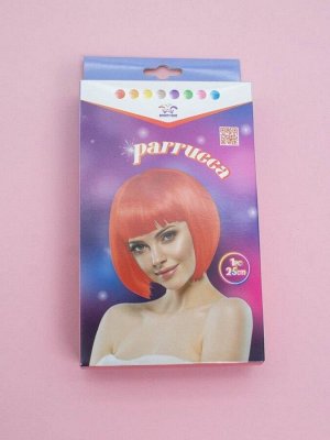 Парик карнавальный "Fancy chic", red (25 см)