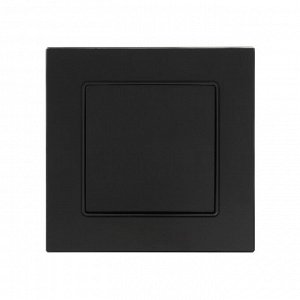 Выключатель TOT Glossy Glass, 10 А, 1 клавиша, скрытый монтаж, стеклянная рамка, чёрный