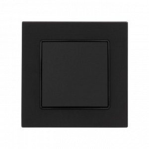 Выключатель TOT Matte Glass, 10 А, 1 клавиша, скрытый монтаж, стеклянная рамка, чёрный