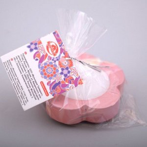 Свеча декоративная с подсвечником "Цветок" (8,5х8,5х2 см)
