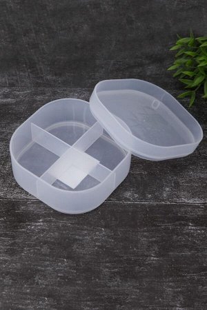 Коробка для хранения "Classic", colorless 12,3 х 12,3 х 6,2 см (4 отделения)