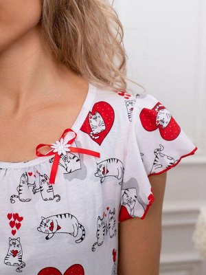 Сорочка ночная женская,мод. 426,трикотаж (Котики)