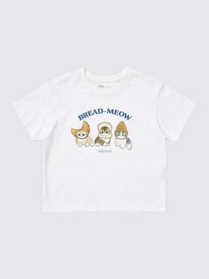 UNIQLO - UT Mofusand хлопковая футболка - 00 WHITE