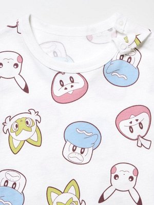 UNIQLO UT - хлопковая футболка для малышей с принтом Pokemon - 01 OFFWHITE