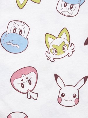 UNIQLO UT - хлопковая футболка для малышей с принтом Pokemon - 01 OFFWHITE