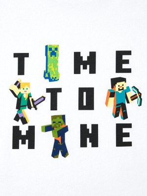 UNIQLO UT - детская футболка Minecraft из хлопка - 00 WHITE