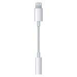 Аудио переходник Apple, Lightning 8-pin MFI (M) - 3.5 mm jack (F), белый