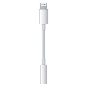 Аудио переходник Apple, Lightning 8-pin MFI (M) - 3.5 mm jack (F), белый