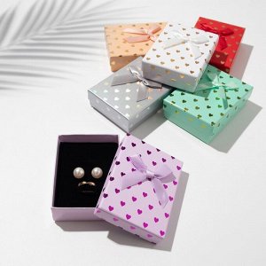 Коробочка подарочная под набор «Сердечки», 7x9 см, ( ± 0.5 см,), МИКС