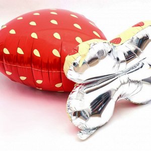Воздушный шар фольгированный 46" «Клубника», на подставке, под воздух