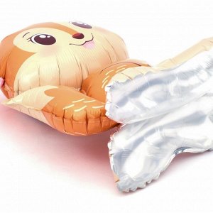 Воздушный шар фольгированный 24" «Лисичка», на подставке, под воздух