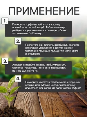 Набор для рассады: торфяная таблетка d=4.1 см, 12 шт., кассета на 12 ячеек по 40 мл, поддон 20.5x17 см, зелёный, пластик, Экоторф