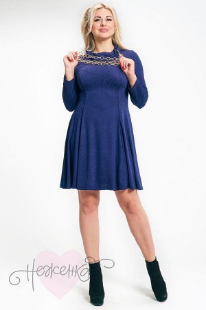 Платье П 508/1 (темно-синий)