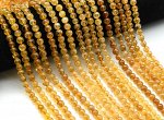 Бусины из цитрина шарик 6,5мм, 38см, 60 бусин