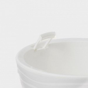 Кашпо для цветов со вставкой Plast-Avenue «Валенсия», 2 л, пластик, белое