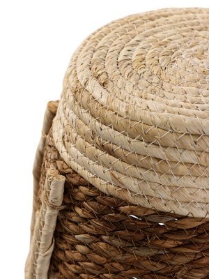 Набор кашпо «Инга», 3 шт., 20.5x25 – 25.5x28 – 27x33 см, светло-бежевое