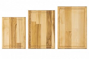 Комплект деревянных досок для нарезки 3 шт. с подставкой (32x22x1.8 см, 29x20x1.8 см, 24x18x1.8 см)
