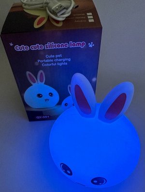 Светильник-ночник детский силиконовый LED QY-001 "Зайка"