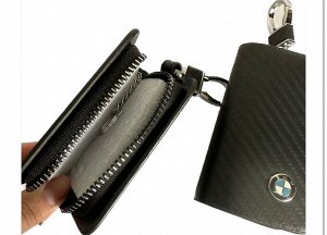 Кожаный чехол для авто ключей на замке с логотипом