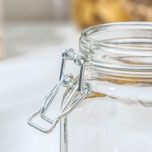 BUGEL PRO Банка для сыпучих продуктов с бугельным замком, стекло. 650мл