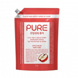 Средство PURE APPLE BALM для мытья посуды «Яблоко» (концентрированное) 1 л, мягкая упаковка с крышкой