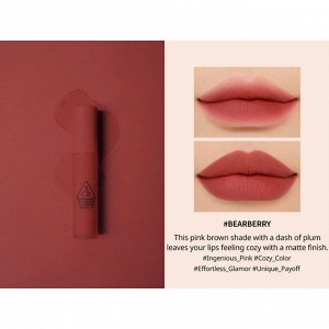 3CE Помада жидкая для губ земельно-розовый цвет Lip Blurring Liquid Bearberry, 5,5 гр