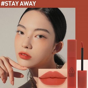 3CE Помада жидкая для губ красно-оранжевого оттенка Lip Blurring Liquid Stay Away, 5,5 гр