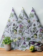 Полотенце Вафельное кухонное 45*60 см Авокадо/Инжир