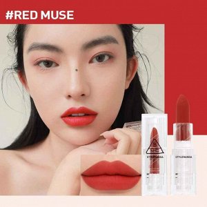 3CE Помада для губ матовая мягкая оранжево-красный цвет Lipstick Soft Matte Red Muse, 3,5 гр