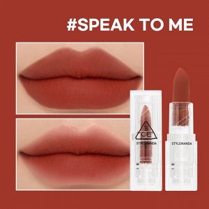 3CE Помада для губ матовая мягкая роскошный сливово-красный Lipstick Soft Matte Speak To Me, 3,5 гр