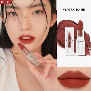 3CE Помада для губ матовая мягкая роскошный сливово-красный Lipstick Soft Matte Speak To Me, 3,5 гр