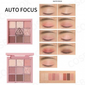 3CE Stylenanda Палетка теней для век розово-лиловые оттенки Multi Eye Color Palette Auto Focus, 8,5 гр