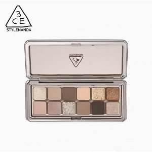 3CE Stylenanda Палетка теней для век нейтральный и приглушенный металлик пепельно-коричневый New Take Eyeshadow Palette Raw Neutrals, 9,5 гр
