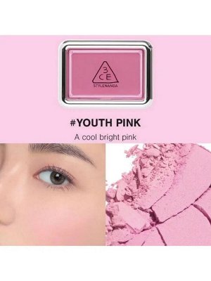3CE Румяна для лица крутой New Take Face Blusher Youth Pink, 4,5 гр