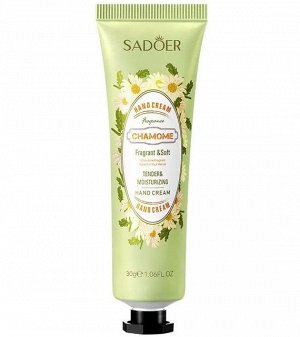 Крем для рук Sadoer Chamomile РОМАШКА. 30гр. Парфюмированный, содержит экстракт ромашки. Обеспечивают антиоксидантную защиту, питание, увлажненность, защищает от сухости.