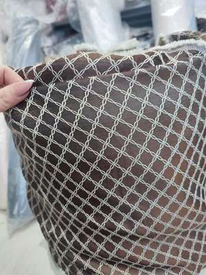 Комплект штор С 13-38 Жаккард ромбик венге: 2 шторы по 150 см