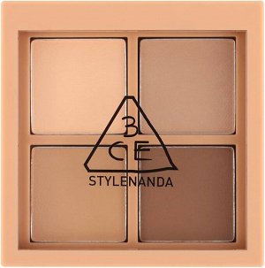 3CE Stylenanda Палетка теней для век коричневых оттенков Stylenanda Mini Multi Eye Color Palette Flat Call, 3,5 гр