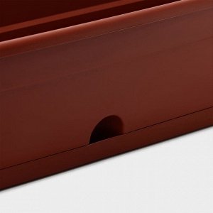 Ящик балконный для цветов 80x20x17 см, 16 л, терракотовый