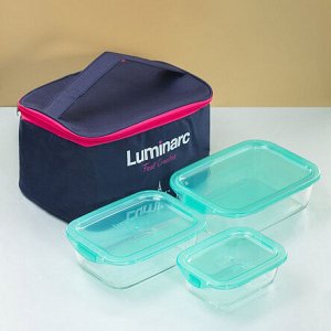 Набор контейнеров KEEP'N'BOX 3 предмета (380мл, 820мл, 1220мл) + синяя термосумка в подарок