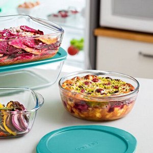 Блюдо для запекания и выпечки с крышкой COOK&STORE 20х18х7см 1л круглое