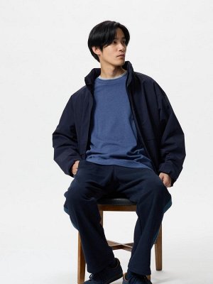 UNIQLO - хлопковая однотонная кофта с круглым вырезом