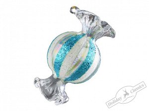 Карамель "Фреш" бело-голубая (стекло) 4,5х7,5 см