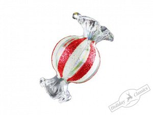 Карамель "Фреш" красно-белая (стекло) 4,5х7,5 см