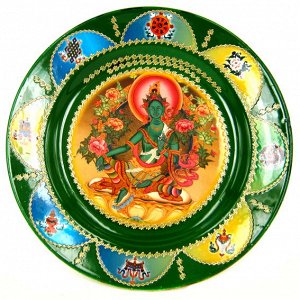 Тарелка декоративная Зеленая Тара 20см керамика