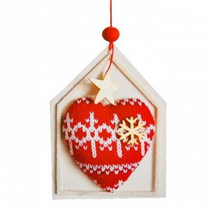 Набор для творчества - создай ёлочное украшение «Сердечко со снежинками»