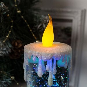 Фигура световая свеча "Снеговик", 26х10х10 см, от бат. 3хАА(не в компл.), RGB